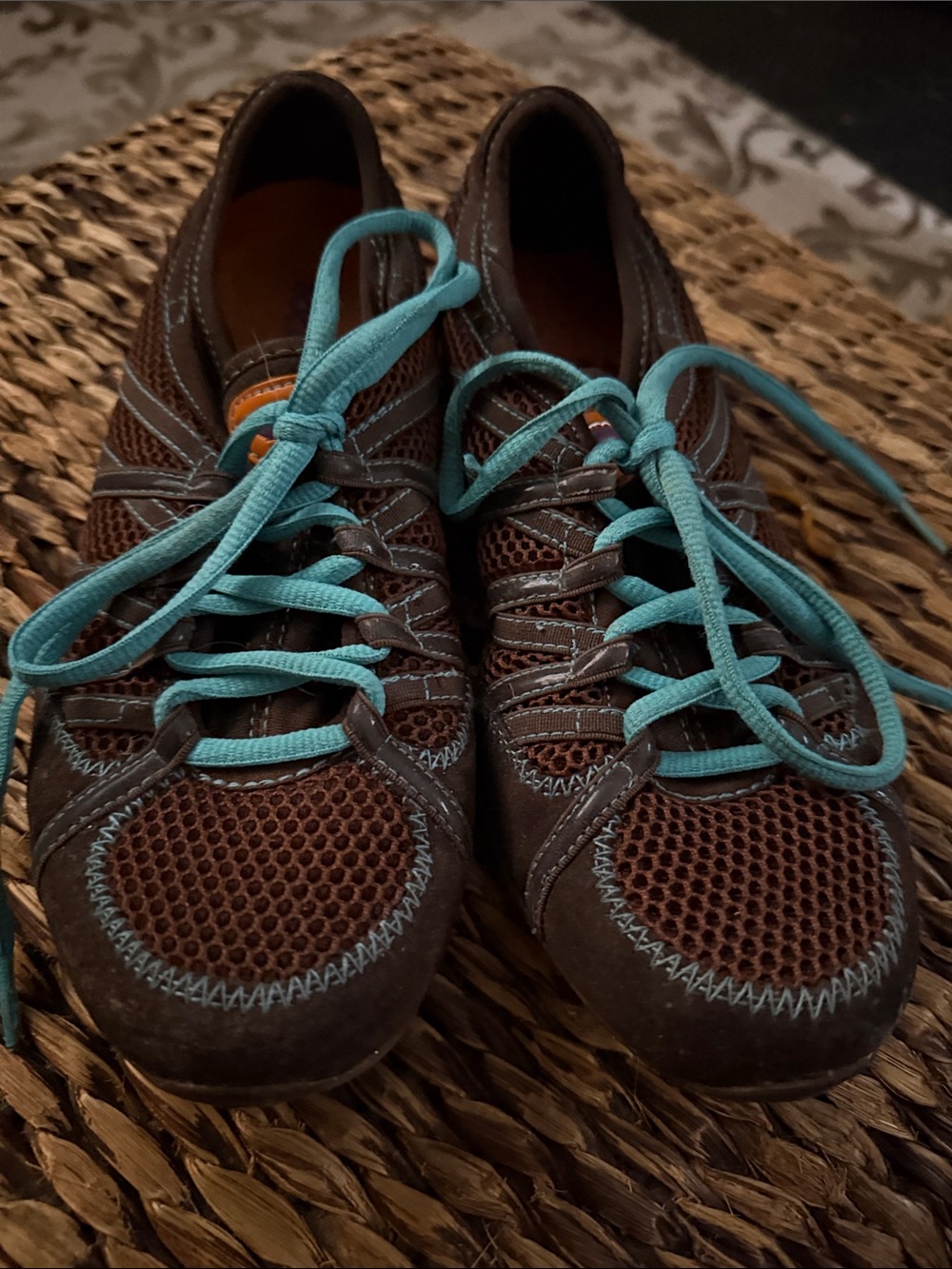 Rocket Dog Brown Sneakers with Teal Laces